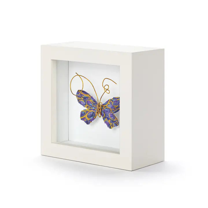 Beautiful Soul Purple Butterfly Shadow Box