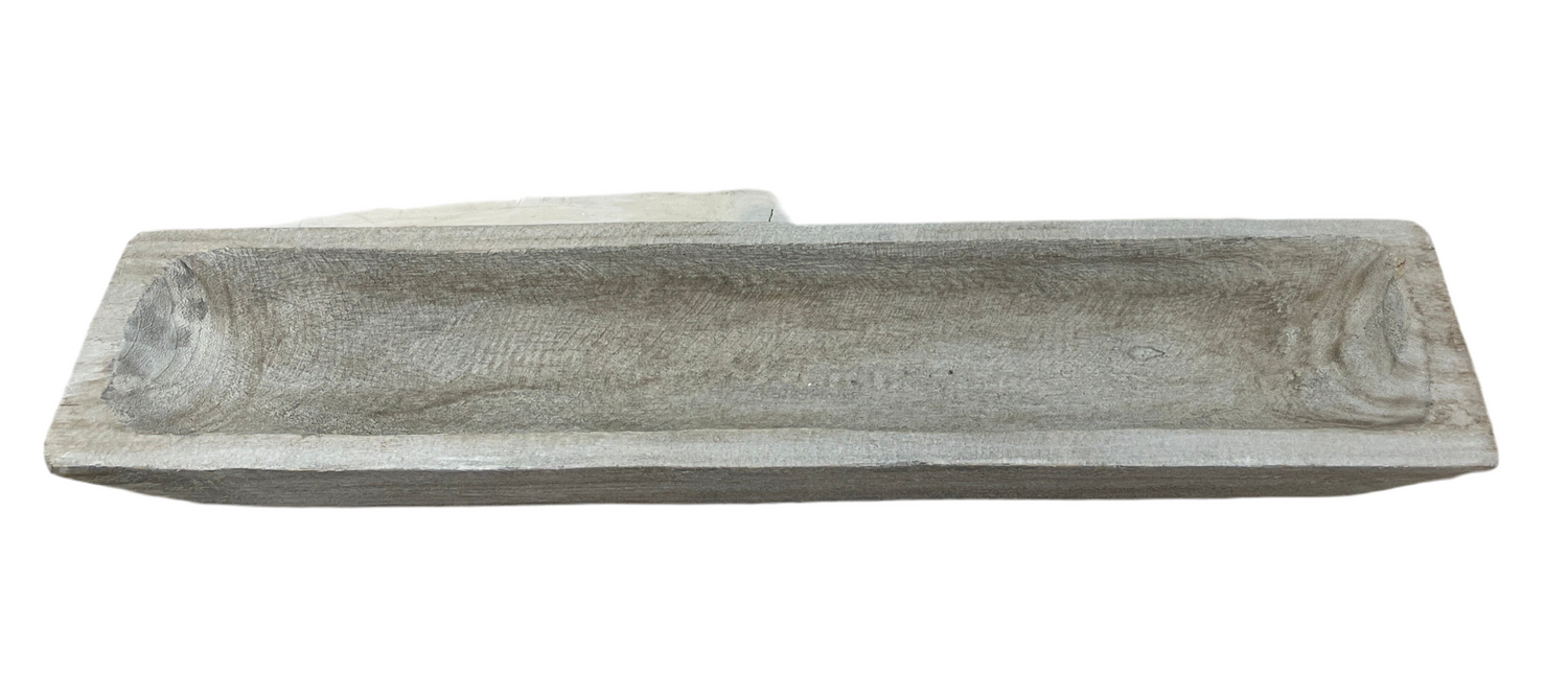 Paulownia Rectangle Grey Tray