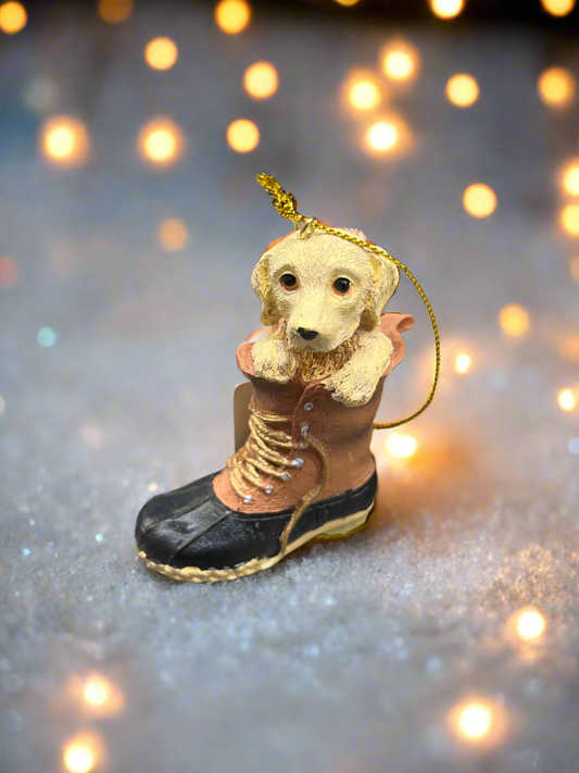 Dog In Boot Ornament