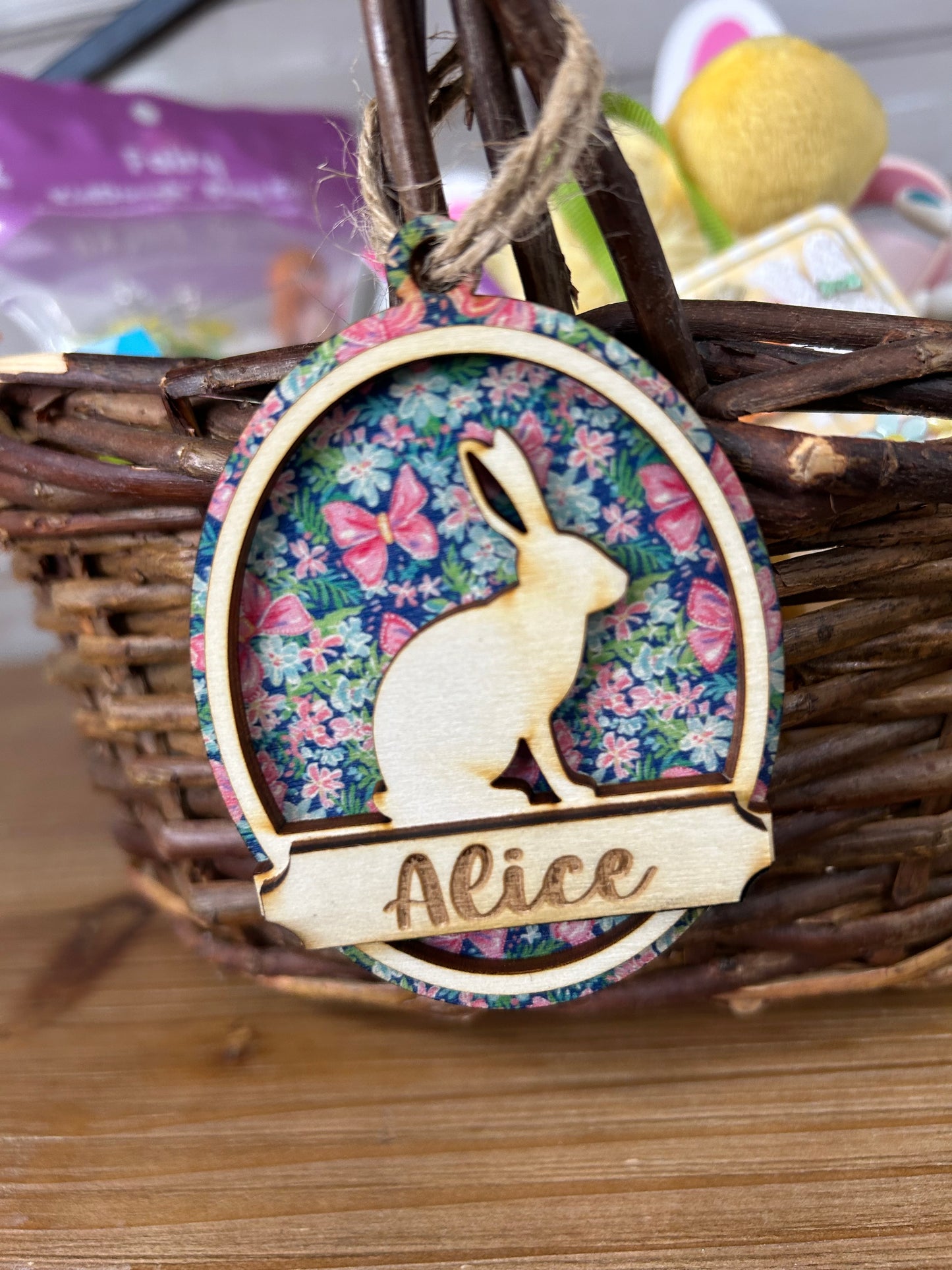 Personalized Wooden Easter Tags