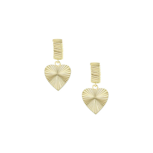 Natalie Wood Adorned Mini Heart Hoop Earrings