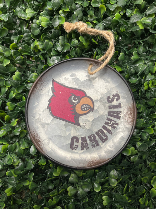 Louisville Cardinals Round Metal Ornament