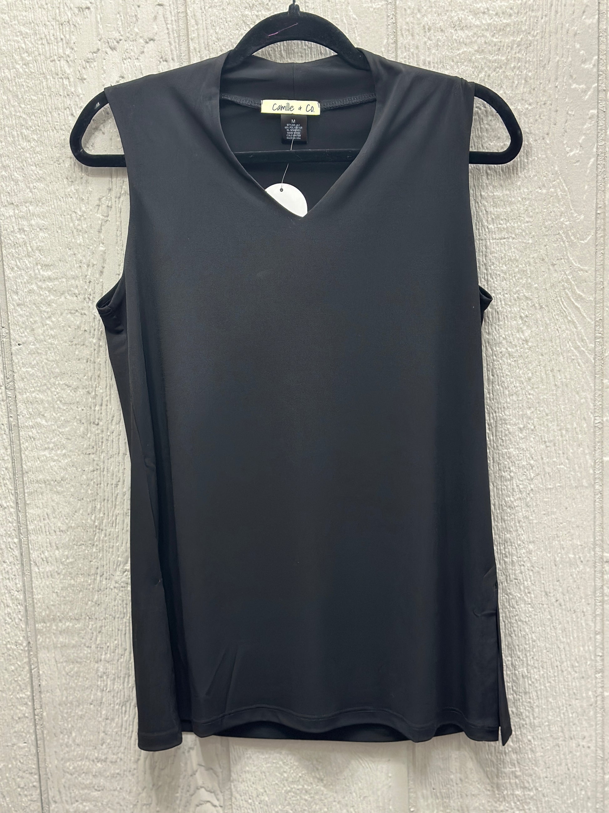 Black V Neck Dressy Tank