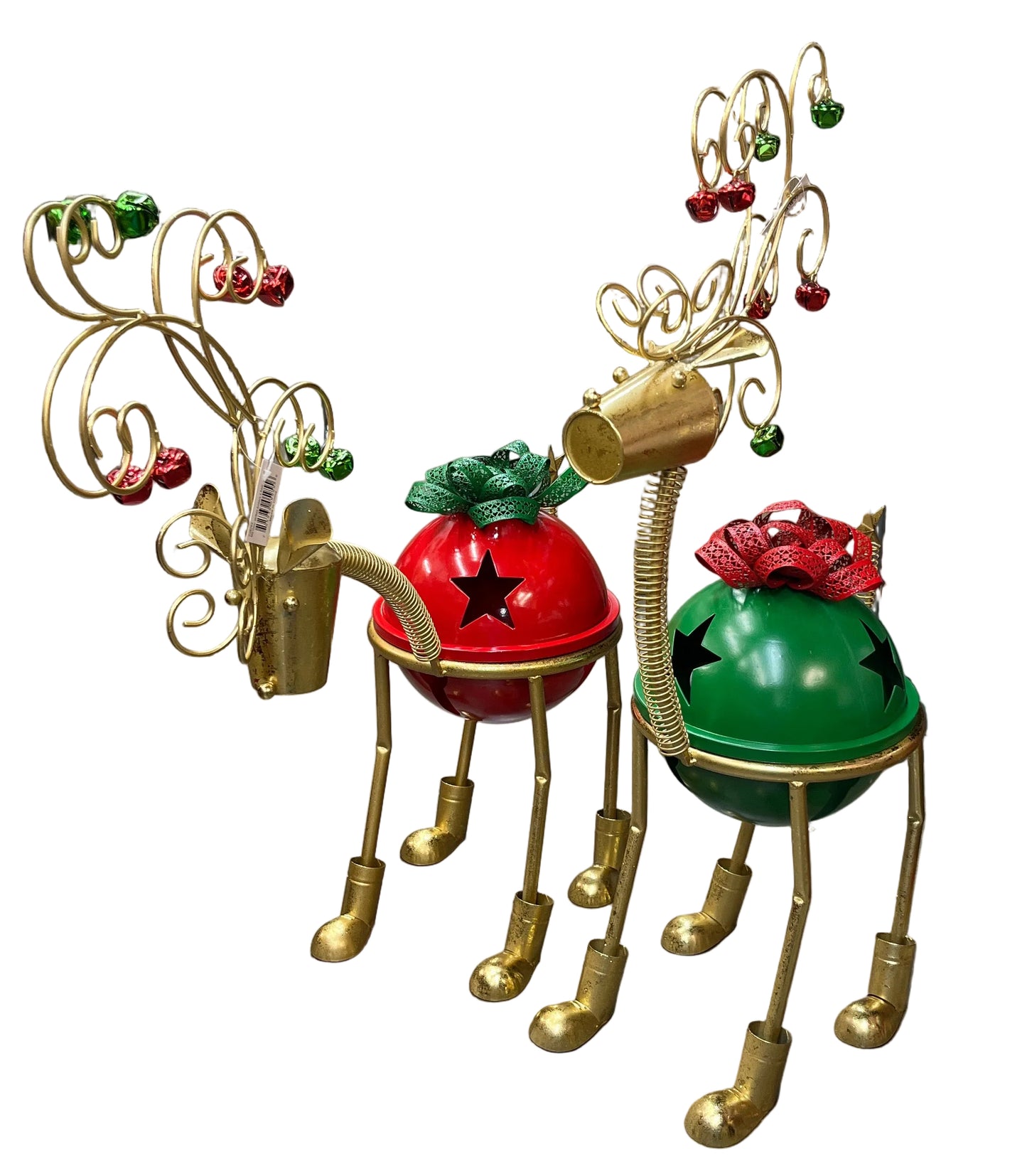 Metal Christmas Reindeer With Bell Antlers