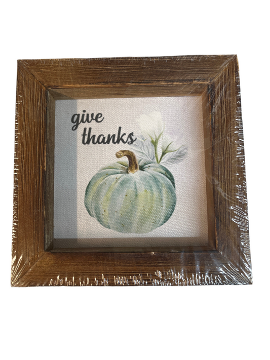 MDF Canvas Mini Signs 4 asst