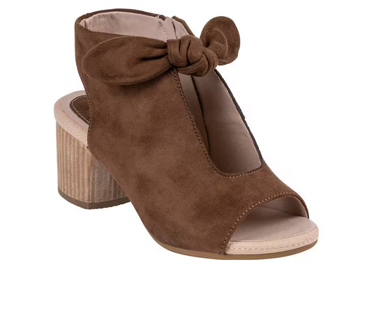 Women's Kimora Heeled Sandals- Chocolate Suede