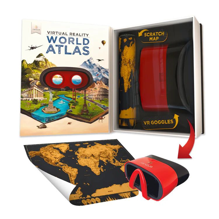 Virtual Reality Discovery Gift Set w/ DK Book- World Atlas!