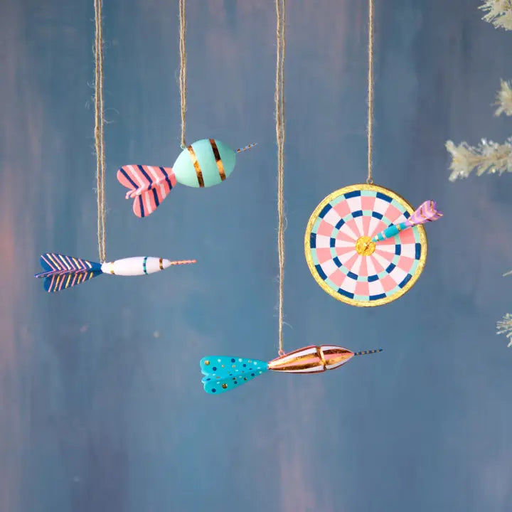 Glitterville Darts & Boards Resin Ornaments