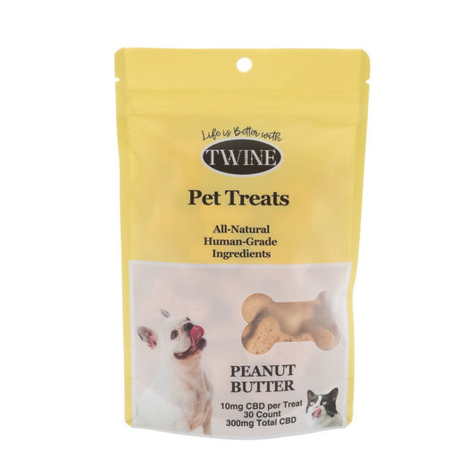 300mg Pet CBD Treats Peanut Butter Flavor for Dogs or Cats 99% Pure Organic CBD Isolate THC Free 30 Count