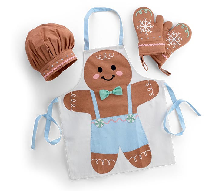 Gingerbread Man Children's Apron Set