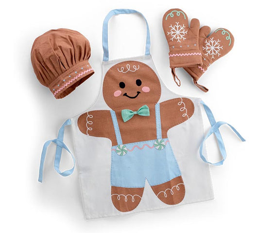 Gingerbread Man Children's Apron Set