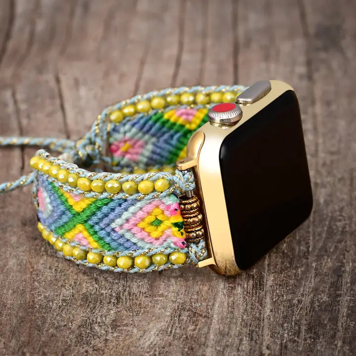 Springtime Bloom Woven Watch Strap