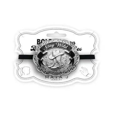 Bold Western Buckle Bracelet Hair Ties