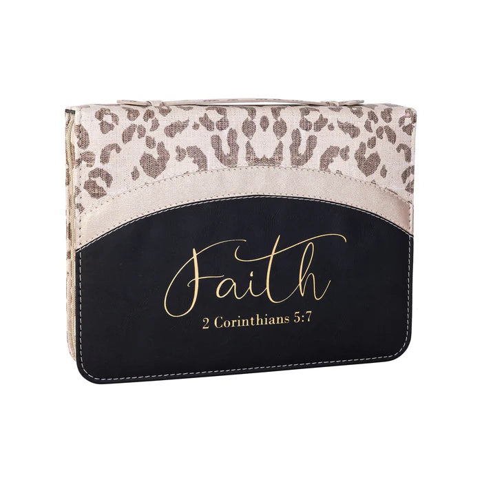 Large Bible Cover- Leopard Faith