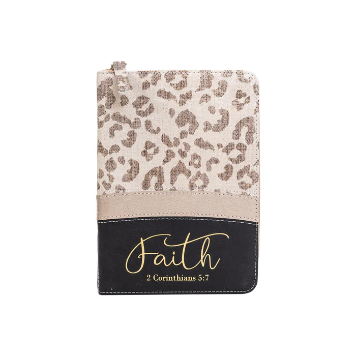 Small Zippered Journal- Leopard Faith