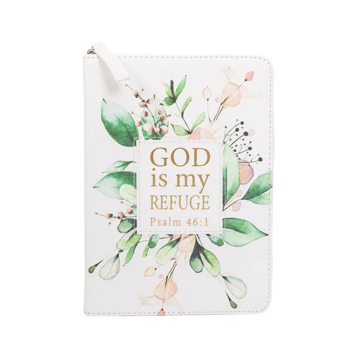 Small Zippered Journal- God Is My Refuge