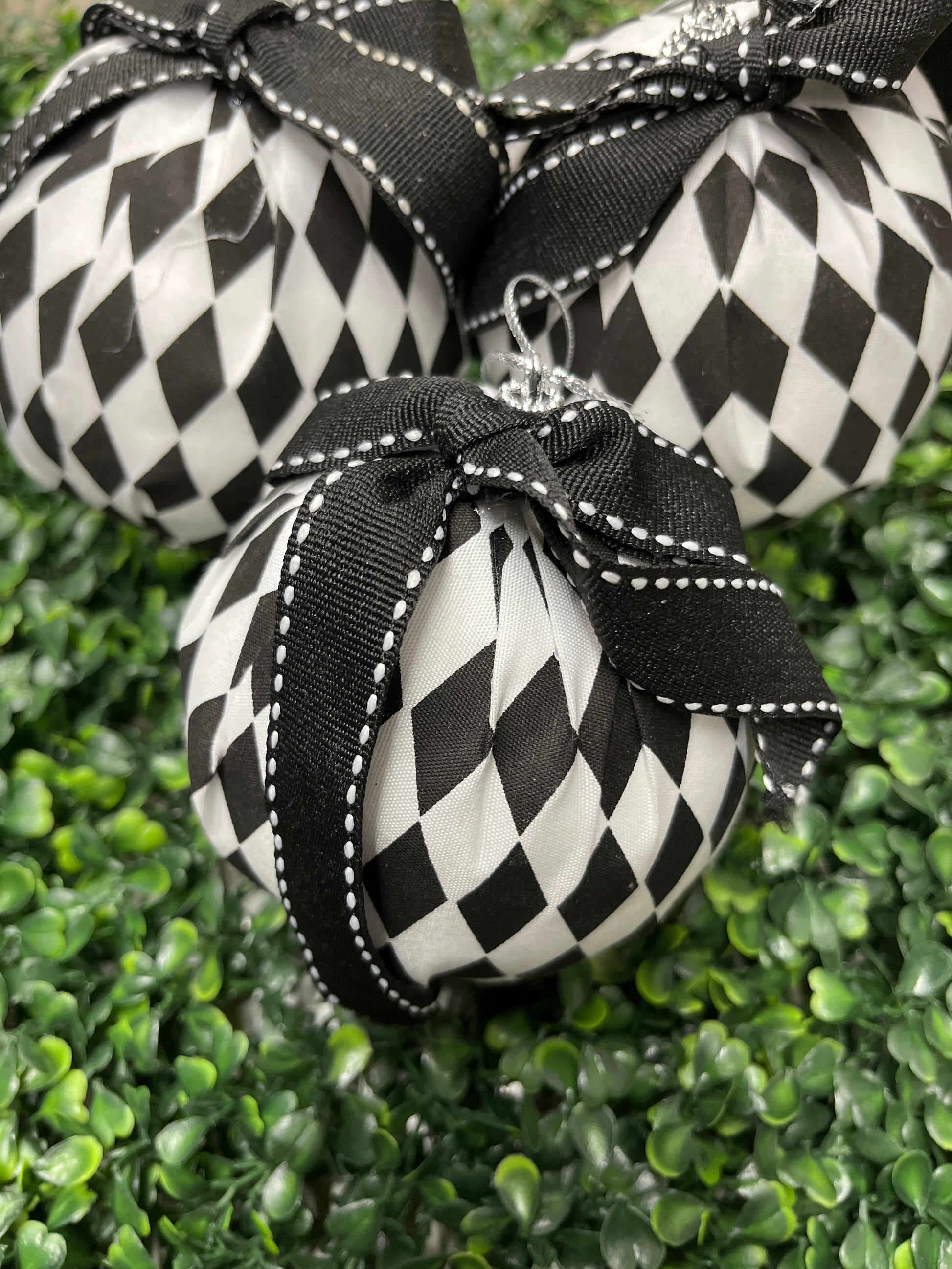 Harlequin Bow Ball Ornament