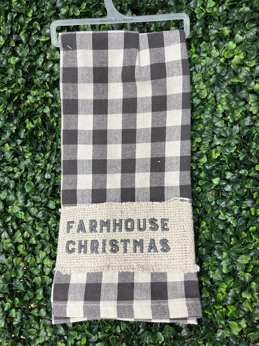 Buffalo Plaid Farmhouse Christmas Towel