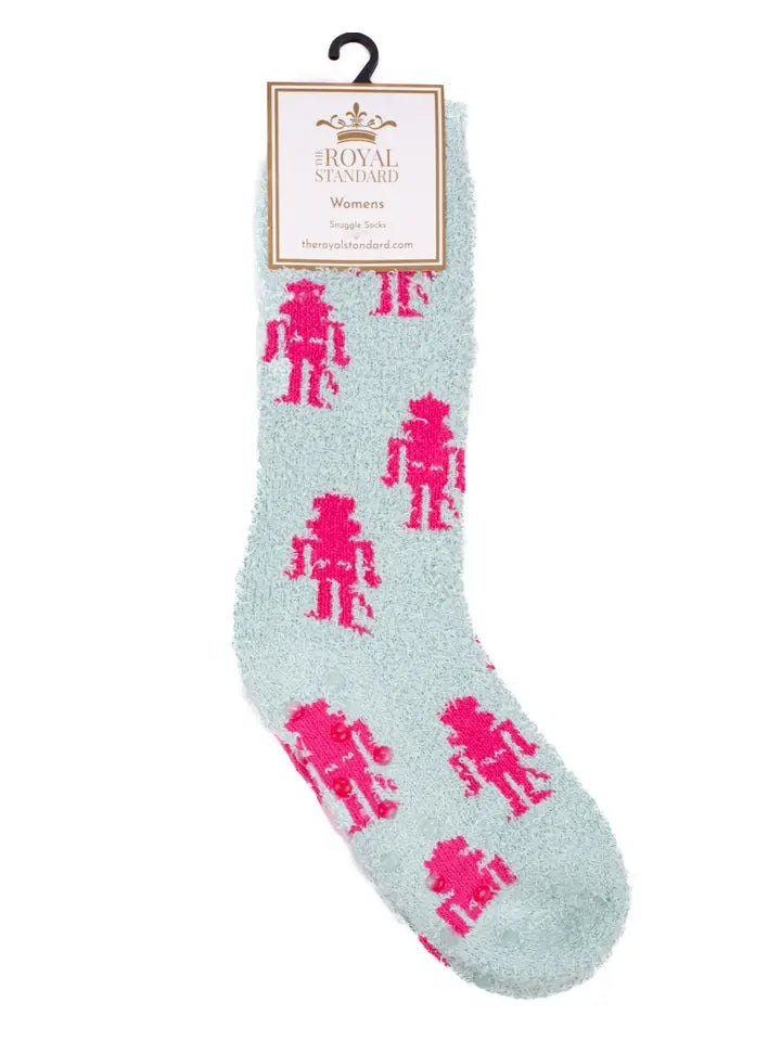 Women's Candy Nutcracker Snuggle Socks Sky/Hot Pink