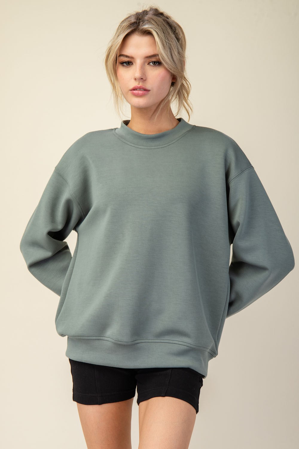 Rae Mode Modal Scuba Mock Neck Pullover