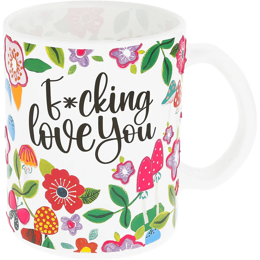 Colorful 18 oz Glass Mug