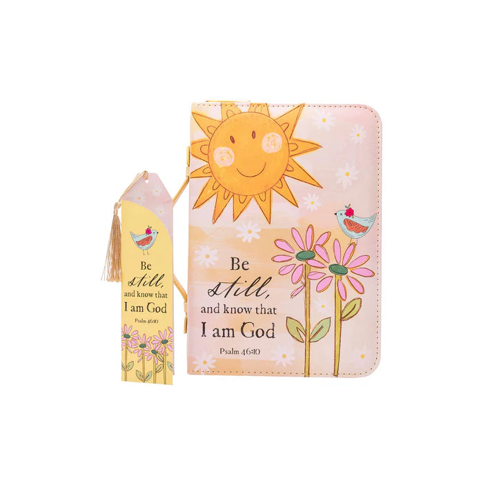 Large Bible Cover With Book Mark- Be Still & Know