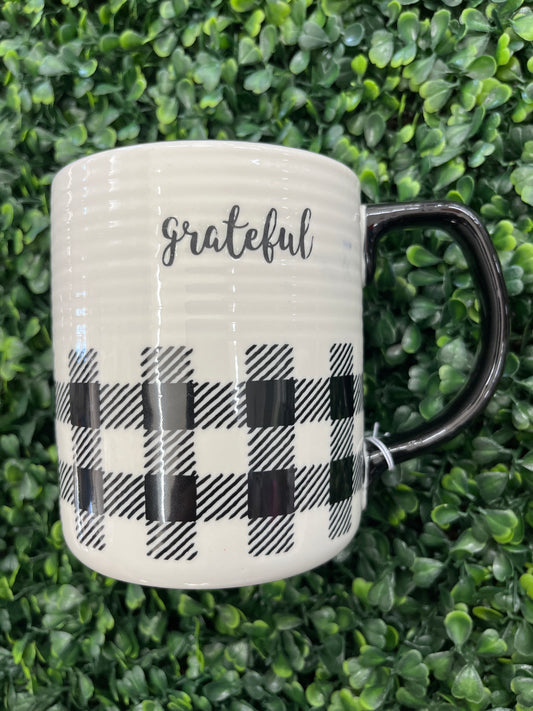 Ceramic Buffalo Plaid Coffee Mug