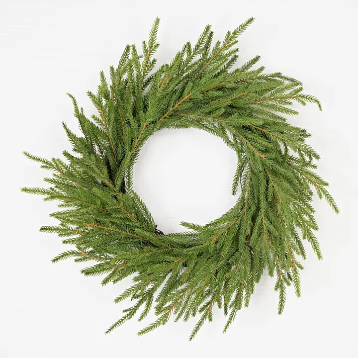 20in Wreath-Soft Touch Evergreen Norfolk Pine
