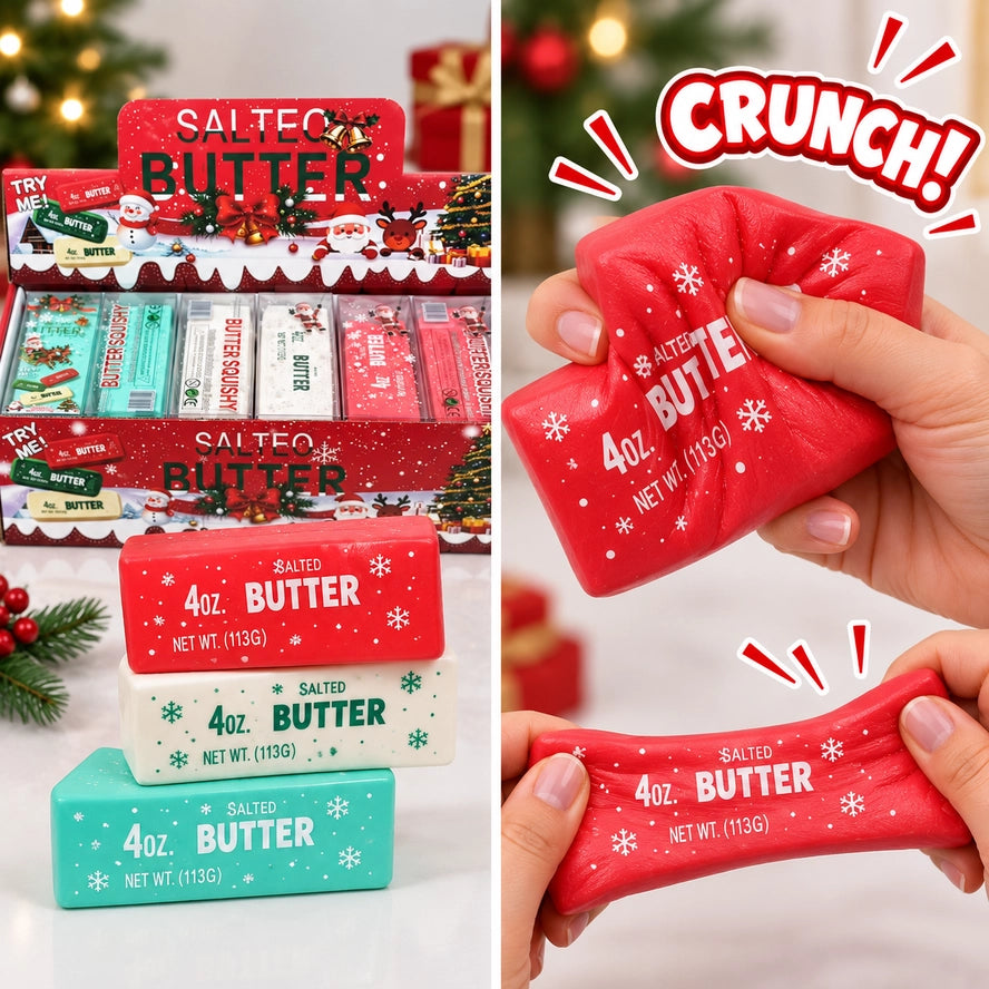 Holiday Salted Butter Squishy Crunchy Butter Squeeze Toy