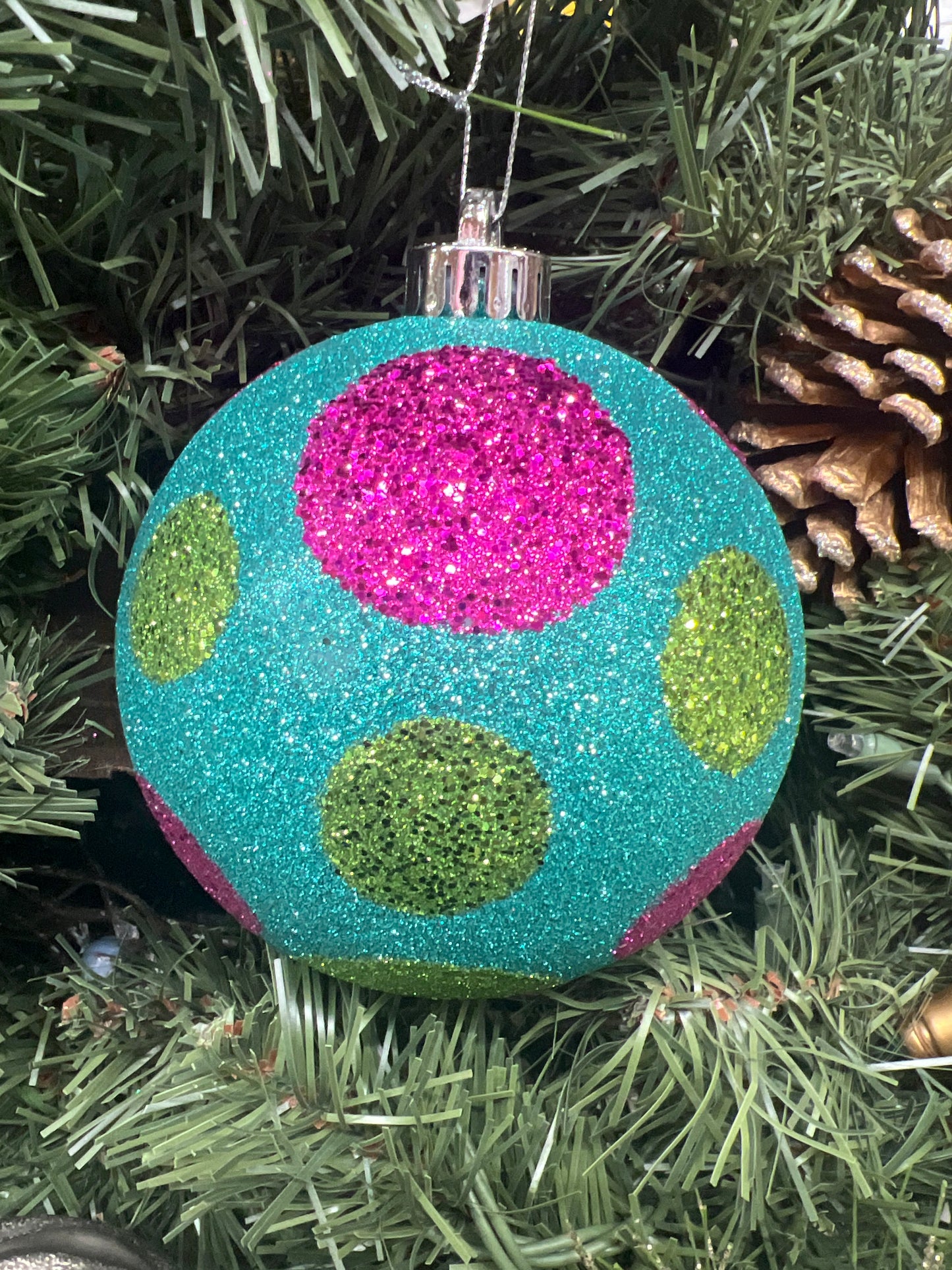 Glitter Dot Ball Ornament