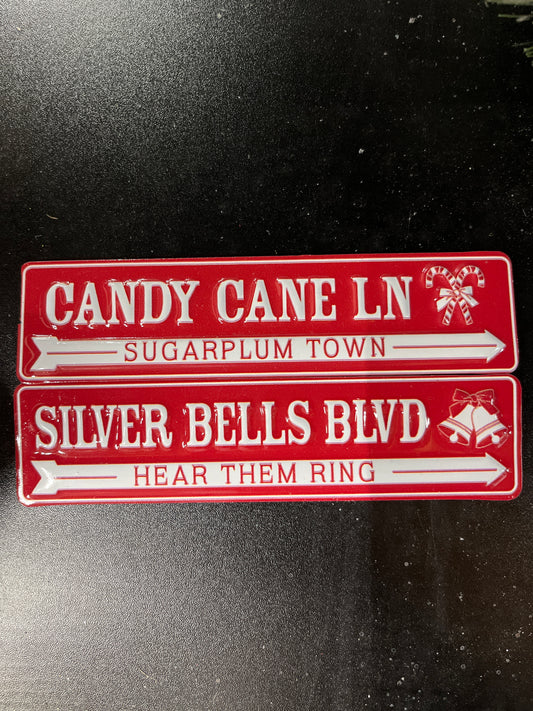 Red & White Sign Ornament