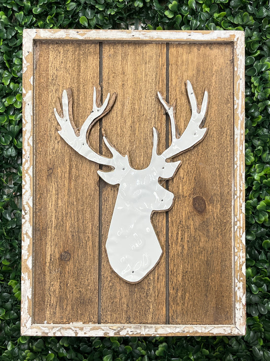 Wood/Metal Emb Holiday Block