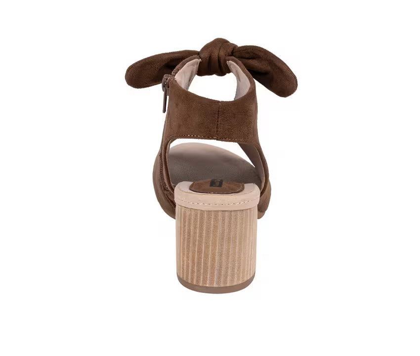 Women's Kimora Heeled Sandals- Chocolate Suede