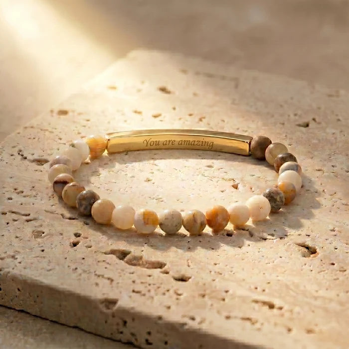Secret Message Stone Bracelets- You Are Amazing