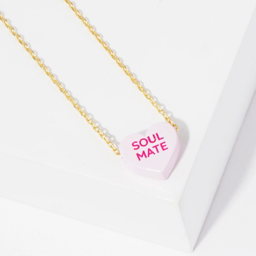 Gold Dipped Heart Candy Necklace
