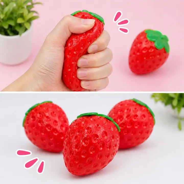 XL Viral Strawberry Squishy – Soft & Stretchy Stress Toy