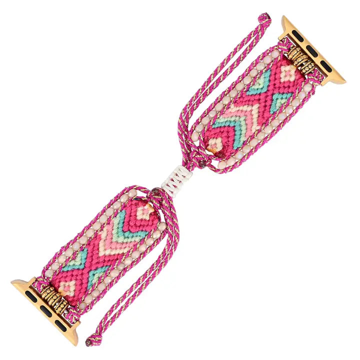 Pink Blush Woven Watch Strap