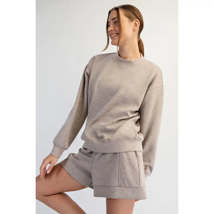 Modal Scuba Mock Neck Pullover