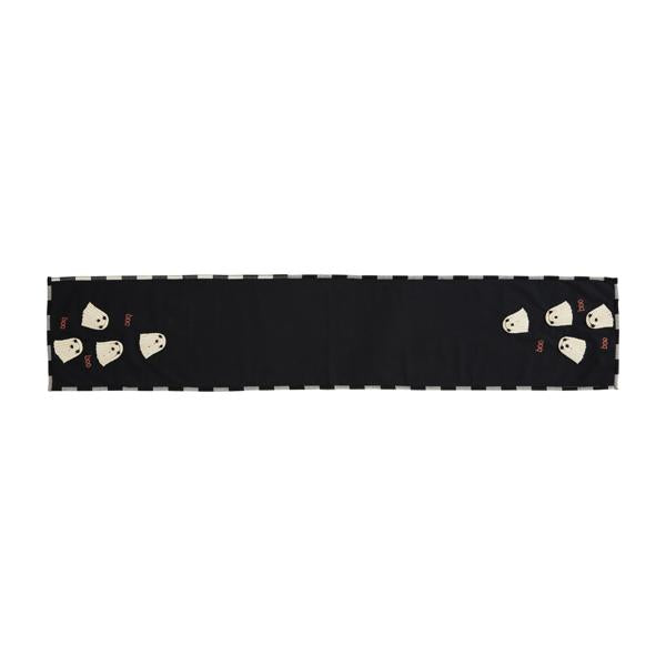 Mud Pie Black Table Runner With Ghosts