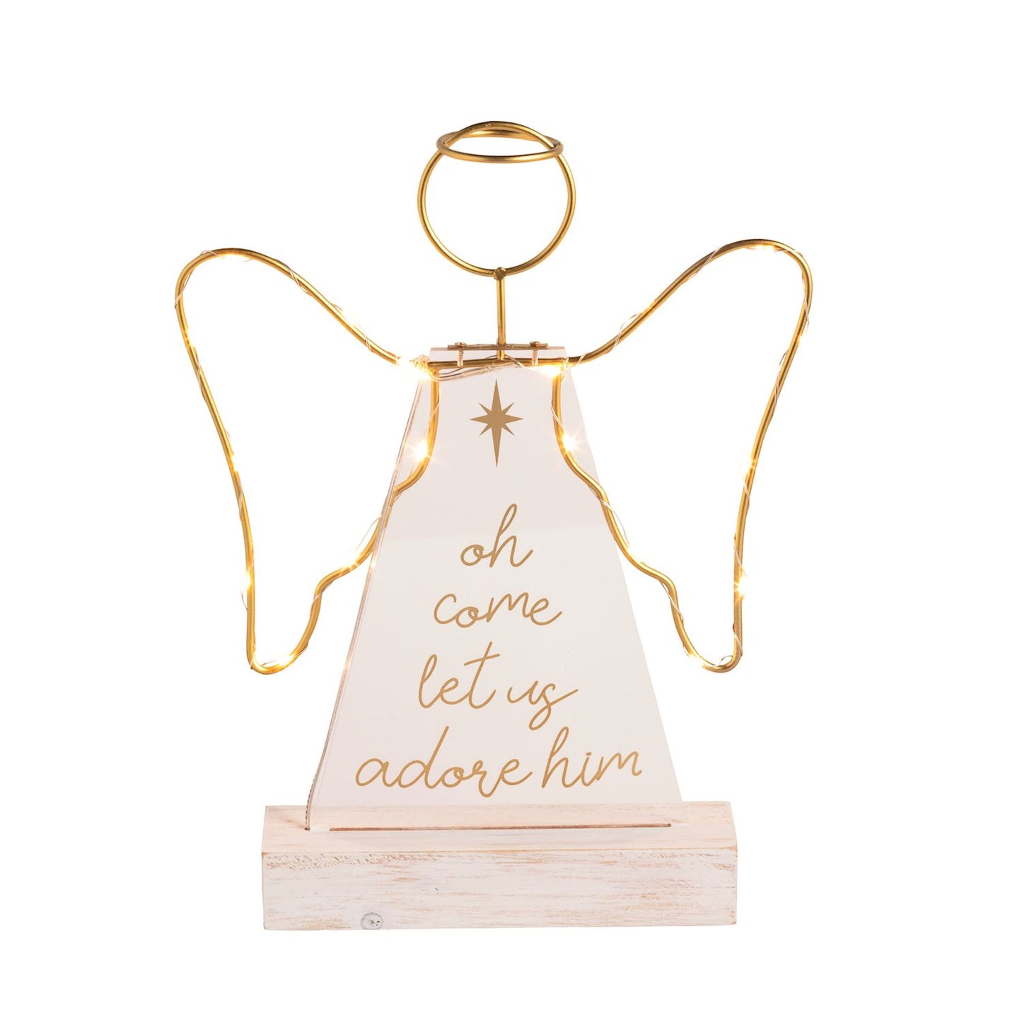 Mud Pie Large Acrylic Angel Sitter