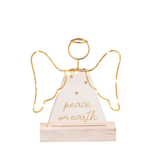 Mud Pie Small Acrylic LED Angel Sitter