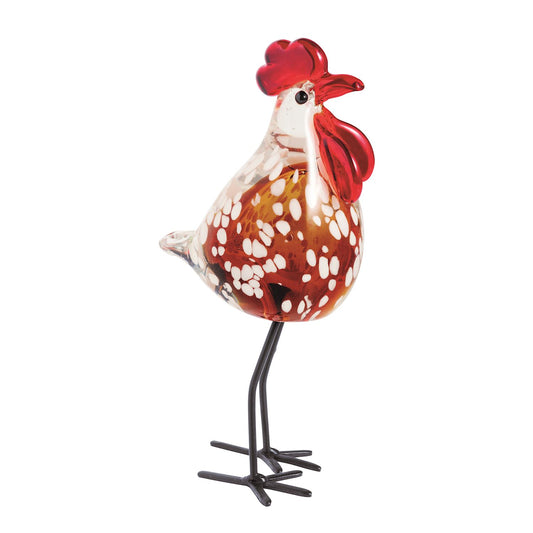 Mud Pie Glass Chickens Decor