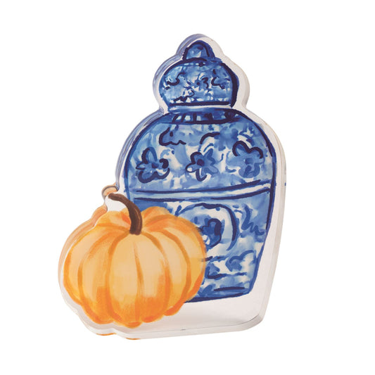 Mud Pie Jar & Pumpkin Topiary Acrylic Sitter