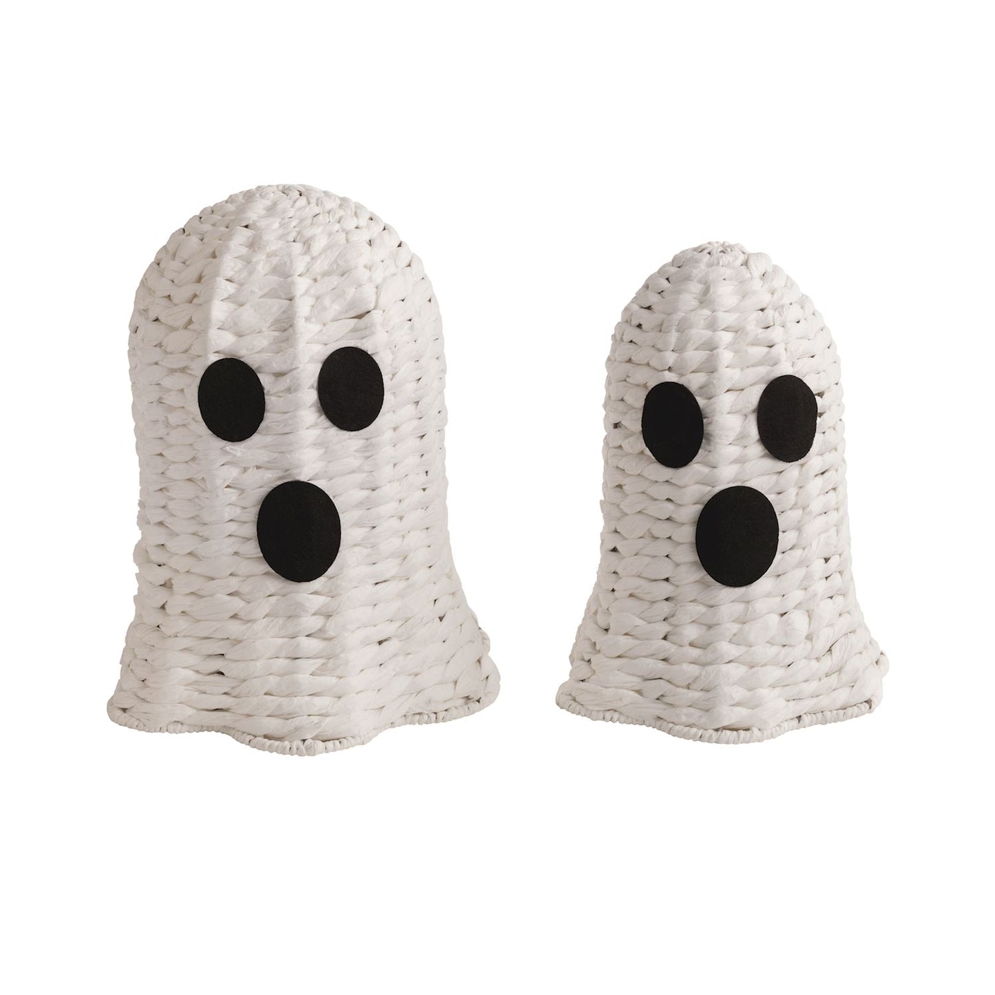 Mud Pie Woven Ghost Sitter Decor- Set of 2