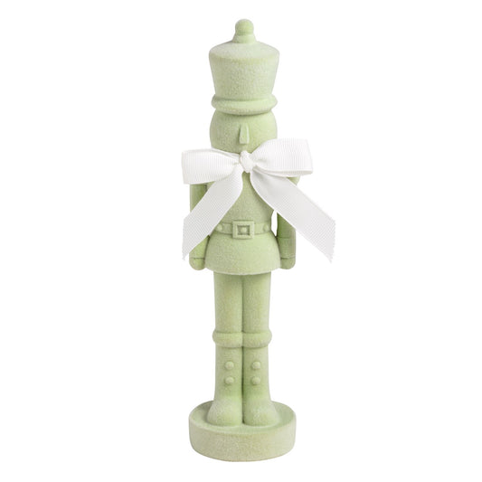 Mud Pie Green Flocked Nutcracker Sitter