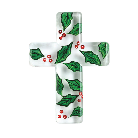 Mud Pie Hand Painted Glass Cross