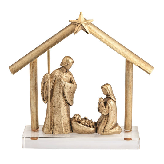 Mud Pie Gold Nativity Display