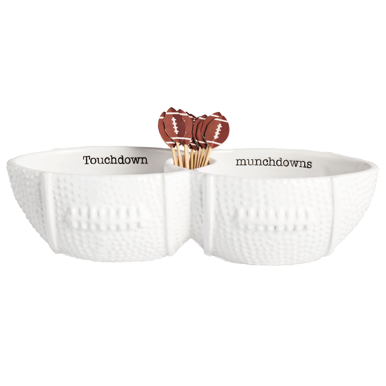 Mudpie Football Toothpick Server Set