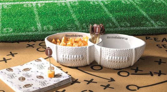 Mudpie Football Toothpick Server Set