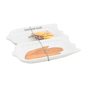 Mud Pie Corn Cob Snob Platter & Skewer Set